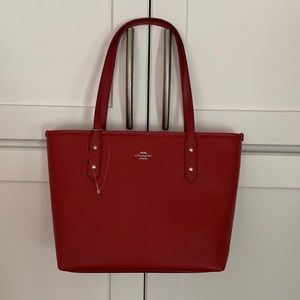 Red Coach Bag (MN City Zip Tote)
